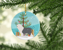 Load image into Gallery viewer, Old English Sheepdog Bobtail Christmas Ornament - Round Ceramic Ornament – Artist-Designed Keepsake Decoration BB8456CO1