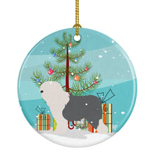 Load image into Gallery viewer, Old English Sheepdog Bobtail Christmas Ornament - Round Ceramic Ornament – Artist-Designed Keepsake Decoration BB8456CO1