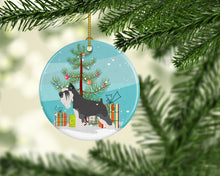 Load image into Gallery viewer, Miniature Schnauzer Christmas Ornament - Round Ceramic Ornament – Artist-Designed Keepsake Decoration BB8460CO1
