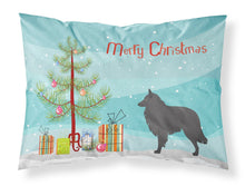 Load image into Gallery viewer, Groenendael Belgian Shepherd Christmas Fabric Standard Pillowcase – Artistic Decorative Front, White Back BB8463PILLOWCASE