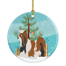 Load image into Gallery viewer, Biewer Terrier Christmas Ornament - Round Ceramic Ornament – Artist-Designed Keepsake Decoration BB8470CO1