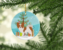 Load image into Gallery viewer, Papillon Christmas Ornament - Round Ceramic Ornament – Artist-Designed Keepsake Decoration BB8472CO1