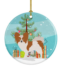 Load image into Gallery viewer, Papillon Christmas Ornament - Round Ceramic Ornament – Artist-Designed Keepsake Decoration BB8472CO1