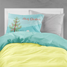 Load image into Gallery viewer, Dandie Dinmont Terrier Christmas Fabric Standard Pillowcase – Artistic Decorative Front, White Back BB8474PILLOWCASE