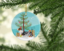 Load image into Gallery viewer, Welsh Corgi Cardigan Christmas Ornament - Round Ceramic Ornament – Artist-Designed Keepsake Decoration BB8475CO1