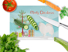 Load image into Gallery viewer, German Spitz Christmas Glass Cutting Boards – Durable, Decorative Kitchen Art Large BB8479LCB