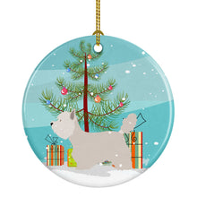 Load image into Gallery viewer, Westie Christmas Ornament - Round Ceramic Ornament – Artist-Designed Keepsake Decoration BB8480CO1