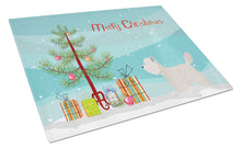 Load image into Gallery viewer, Westie Christmas Glass Cutting Boards – Durable, Decorative Kitchen Art Large BB8480LCB