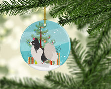 Load image into Gallery viewer, Papillon Christmas Ornament - Round Ceramic Ornament – Artist-Designed Keepsake Decoration BB8484CO1
