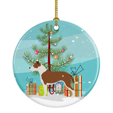 Load image into Gallery viewer, Pit Bull Terrier Christmas Ornament - Round Ceramic Ornament – Artist-Designed Keepsake Decoration BB8487CO1