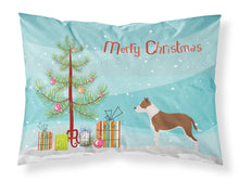 Load image into Gallery viewer, Pit Bull Terrier Christmas Fabric Standard Pillowcase – Artistic Decorative Front, White Back BB8487PILLOWCASE