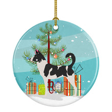 Load image into Gallery viewer, Canaan Dog Christmas Ornament - Round Ceramic Ornament – Artist-Designed Keepsake Decoration BB8491CO1