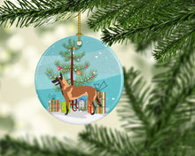 Load image into Gallery viewer, Malinois Belgian Shepherd  Christmas Ornament - Round Ceramic Ornament – Artist-Designed Keepsake Decoration BB8494CO1