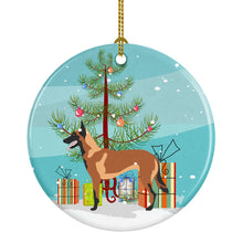 Load image into Gallery viewer, Malinois Belgian Shepherd  Christmas Ornament - Round Ceramic Ornament – Artist-Designed Keepsake Decoration BB8494CO1
