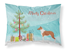 Load image into Gallery viewer, Smooth Collie Christmas Fabric Standard Pillowcase – Artistic Decorative Front, White Back BB8504PILLOWCASE