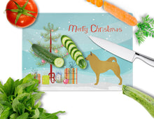 Load image into Gallery viewer, Finnish Spitz Christmas Glass Cutting Boards – Durable, Decorative Kitchen Art Large BB8505LCB