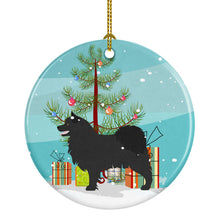 Load image into Gallery viewer, Swedish Lapphund Christmas Ornament - Round Ceramic Ornament – Artist-Designed Keepsake Decoration BB8509CO1