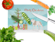 Load image into Gallery viewer, American Bulldog Christmas Glass Cutting Boards – Durable, Decorative Kitchen Art Large BB8510LCB