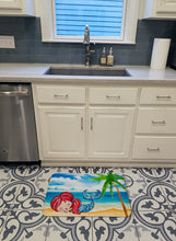 Load image into Gallery viewer, Mermaid on the Beach Machine Washable Memory Foam Mat BB8513RUG
