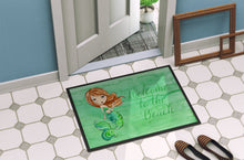 Load image into Gallery viewer, Mermaid Welcome Green Doormat - 24x36 Decorative Floor Mat – Indoor/Outdoor Rug with Artistic Flair BB8515JMAT