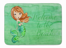 Load image into Gallery viewer, Mermaid Welcome Green Machine Washable Memory Foam Mat BB8515RUG