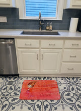 Load image into Gallery viewer, Mermaid Welcome Red Machine Washable Memory Foam Mat BB8516RUG