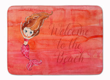 Load image into Gallery viewer, Mermaid Welcome Red Machine Washable Memory Foam Mat BB8516RUG