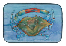 Load image into Gallery viewer, Blue Crab Dish Drying Mat – Absorbent, Artistic Kitchen Essentials BB8527DDM