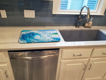 Load image into Gallery viewer, Wave Welcome Dish Drying Mat – Absorbent, Artistic Kitchen Essentials BB8529DDM