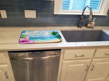 Load image into Gallery viewer, Beach Scene Welcome Dish Drying Mat – Absorbent, Artistic Kitchen Essentials BB8530DDM