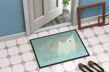 Load image into Gallery viewer, Whale Welcome Doormat - 24x36 Decorative Floor Mat – Indoor/Outdoor Rug with Artistic Flair BB8533JMAT