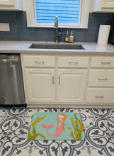 Load image into Gallery viewer, Mermaid and Cat Underwater Machine Washable Memory Foam Mat BB8540RUG