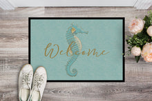 Load image into Gallery viewer, Seahorse Welcome Doormat - 18x27 Decorative Floor Mat – Indoor/Outdoor Rug with Artistic Flair BB8547MAT