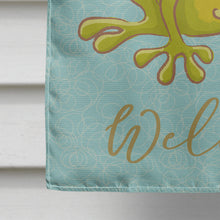 Load image into Gallery viewer, Frog Welcome Flag Canvas House Size BB8564CHF