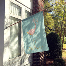 Load image into Gallery viewer, Flamingo Underwater Welcome Flag Canvas House Size BB8565CHF