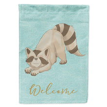 Load image into Gallery viewer, Raccoon Welcome Flag Canvas House Size BB8569CHF