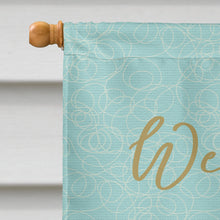 Load image into Gallery viewer, Flowers Welcome Flag Canvas House Size BB8574CHF