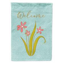 Load image into Gallery viewer, Flowers Welcome Flag Canvas House Size BB8574CHF