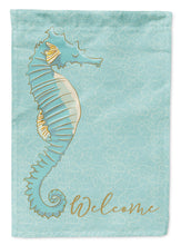 Load image into Gallery viewer, Seahorse Welcome Flag Canvas House Size BB8575CHF