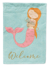 Load image into Gallery viewer, Mermaid with Cat Welcome Flag Canvas House Size BB8577CHF
