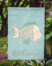 Load image into Gallery viewer, Blue Fish Welcome Garden Flag - Outdoor Decorative Yard Flag BB8578GF