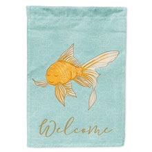 Load image into Gallery viewer, Gold Fish Welcome Flag Canvas House Size BB8579CHF