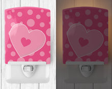 Load image into Gallery viewer, Hearts on Polkadots Ceramic Night Light BB8593CNL