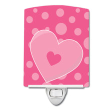 Load image into Gallery viewer, Hearts on Polkadots Ceramic Night Light BB8593CNL