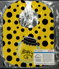 Load image into Gallery viewer, Bee Honey Jar on Polkadots Baby Bib BB8598BIB