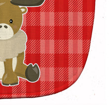 Load image into Gallery viewer, Moose on Red Plaid Baby Bib BB8600BIB