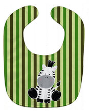 Load image into Gallery viewer, Zebra on Stripes Baby Bib BB8607BIB