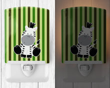 Load image into Gallery viewer, Zebra on Stripes Ceramic Night Light BB8607CNL