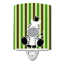 Load image into Gallery viewer, Zebra on Stripes Ceramic Night Light BB8607CNL