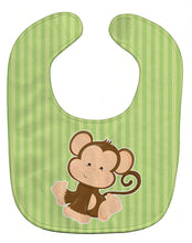 Load image into Gallery viewer, Monkey on Stripes Baby Bib BB8608BIB